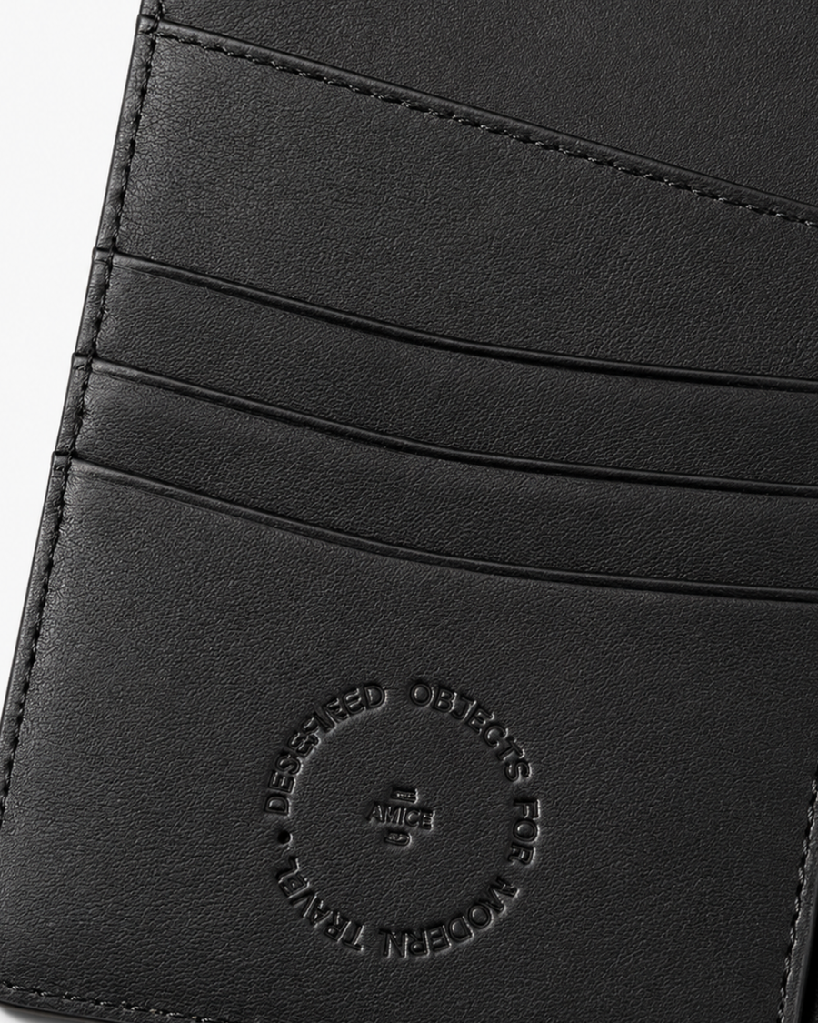 passport holder black