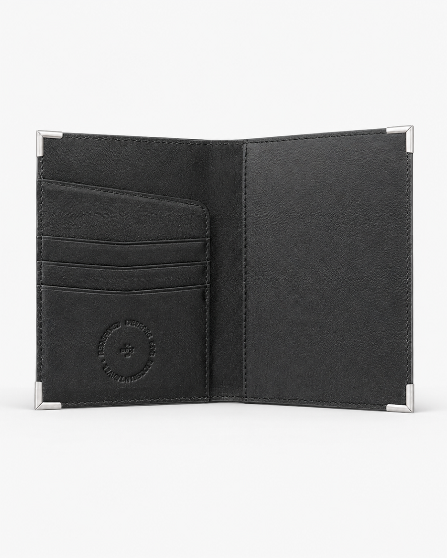 passport holder black