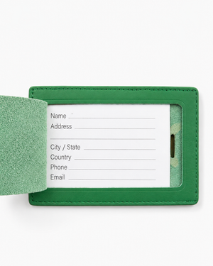 luggage label green